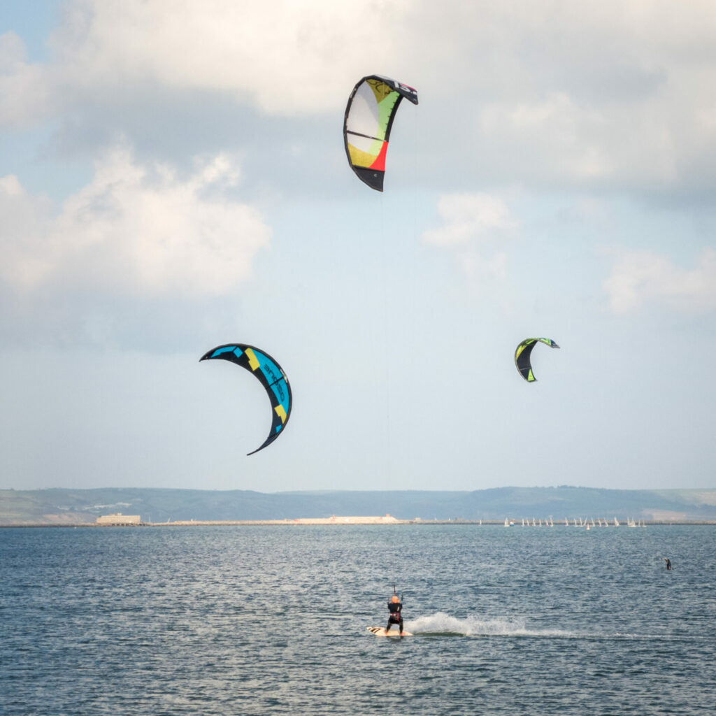 Kite Surfing, Portland Harbour David Parnell